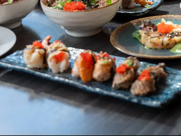 Platos de la sesión de fotos con el maestro de sushi Robin E.J. Ong en Mikôto Stuttgart